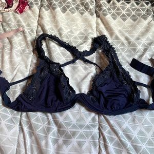 aerie navy blue bralette